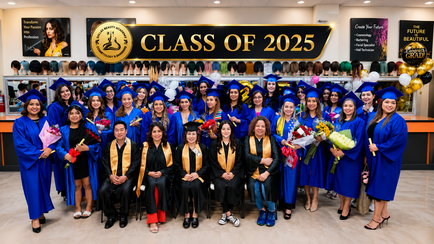 Class of 2025 graduates at Bale Beauty Academy